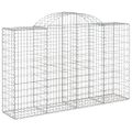 vidaXL Oblúkové gabionové koše 15 ks 200x50x120/140 cm pozink. železo