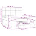 vidaXL Posteľný rám boxspring s matracom modrý 160x200 cm látka