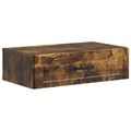 vidaXL Nástenný bočný stôl Dymový dub 59 x 34,5 x 17 cm