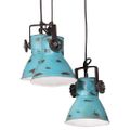 vidaXL Závesná lampa 25 W šmuhovaná modrá 30x30x100 cm E27