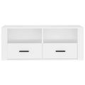 vidaXL TV skrinka biela 100x35x40 cm spracované drevo
