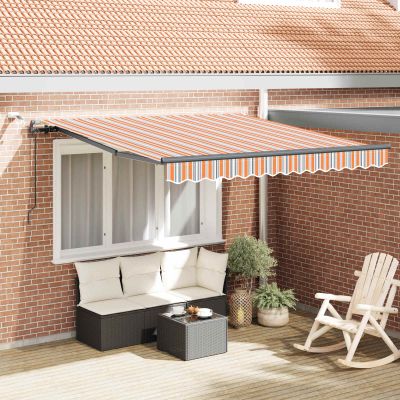 vidaXL Sklopná markíza Viacfarebný 350 x 250 cm Polyester