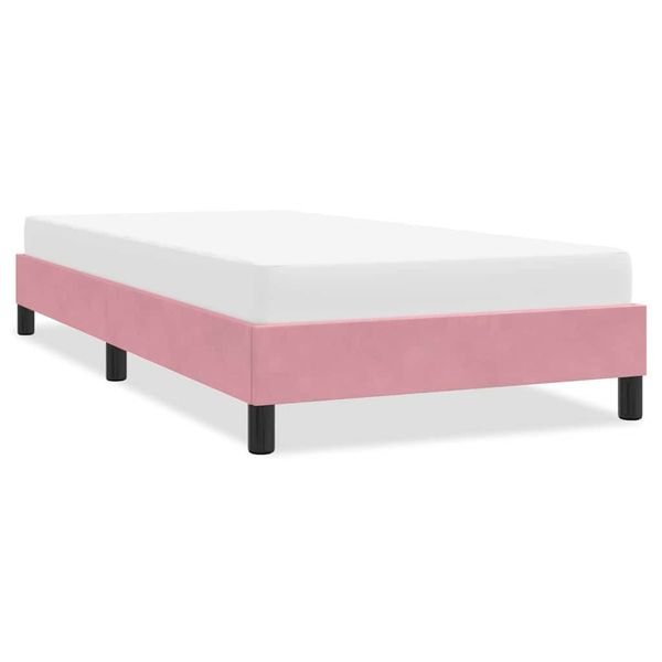 vidaXL Rám postele bez matraca Ružová 100x210 cm Zamat