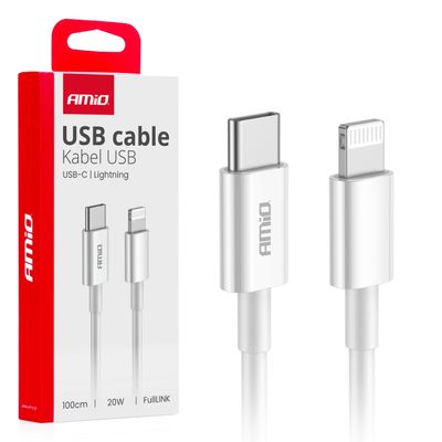 Kábel 'USB-C na Lightning 20W 100cm FullLINK AMIO-03898