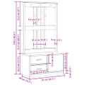 vidaXL Halový strom SANDNES 87x40x159,5 cm masívna borovica