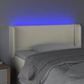 vidaXL Čelo postele krémové 103x16x78/88 cm umelá koža