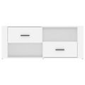 vidaXL TV skrinka biela 100x35x40 cm spracované drevo