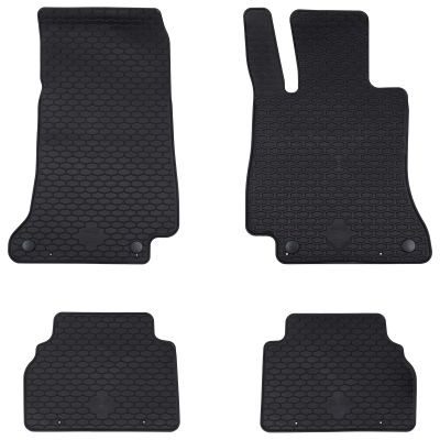 vidaXL Autokoberec 4 pcs Čierna Guma