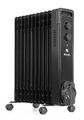 Olejový radiátor G21 Merapi čierny, 11 rebier, 2500 W