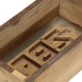 vidaXL Podnos 4 ks Hnedá 57 x 15 x 9 cm Masívne obnovené drevo