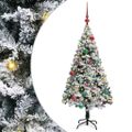 vidaXL Umelý vianočný stromček Biela 150 cm PVC a Oceľ a Plast