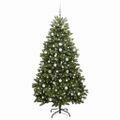 vidaXL Umelý Sklápací Vianočný Stromček Zelená 210 cm PVC a oceľ