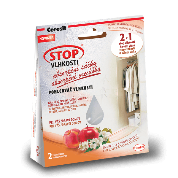 2104817 Ceresit STOP VLHKOSTI absorpční sáčky, energ. ovoce, 2x50g