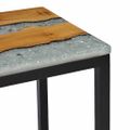 vidaXL Stohovateľné stolíky 3 ks, tíkový masív a polyresin