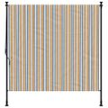 vidaXL Vonkajšia roleta žlto-biela 200x270 cm látka a oceľ