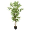 vidaXL Umelý bambusový strom 828 listov 150 cm zelený