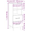 vidaXL Komoda dub sonoma 34,5x34x90 cm spracované drevo