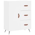vidaXL Vysoká skrinka biela 69,5x34x180 cm spracované drevo