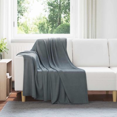 vidaXL Prikrývky na hodenie 24 pcs Tmavo šedá 170 x 130 cm Flís