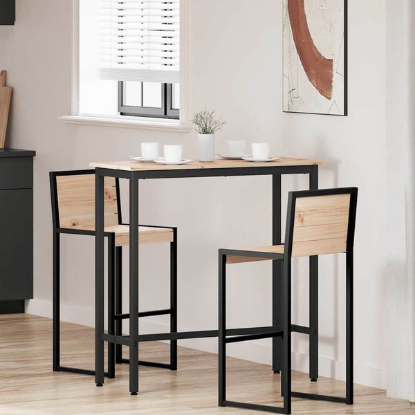 vidaXL stôl Prírodná 100 x 40 x 101 cm Inžinierske drevo a oceľ