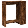 vidaXL Barový stôl s policami dymový dub 101x40x103,5 cm kompoz. drevo
