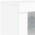 vidaXL Komoda s LED svetlami biela 123x37x67 cm