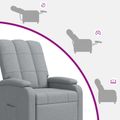 vidaXL Masážne relaxačné kreslo Svetlosivá Látka