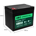 AGM12V80AH-H Green Cell AGM VRLA 12V 80Ah bezúdržbová batéria pre UPS, váhy a karavany (260×168×216