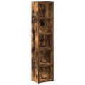 vidaXL CD skrinky 2 ks dymový dub 21x16x93,5 cm spracované drevo