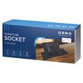 ORNO OR-GM-9048/B Zapustená zásuvka s výklopným víkom a USB