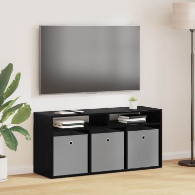 vidaXL Nízka skriňa so zásuvkou Čierny dub 102 x 32 x 48,5 cm