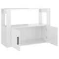 vidaXL Komoda lesklá biela 80x30x60 cm spracované drevo