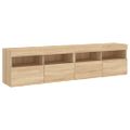 vidaXL TV nástenné skrinky s LED svetlami 2 ks dub sonoma 80x30x40 cm