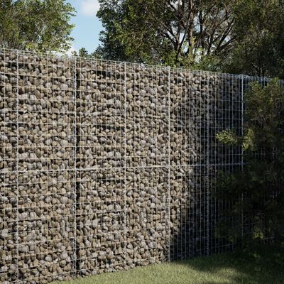 vidaXL Gabiónový kôš s krytom 150x100x200 cm pozinkované železo