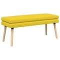 vidaXL Dvojvrstvová lavica Svetložltá 110 x 40 x 47 cm Látka