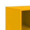 vidaXL Komoda horčicovožltá 100,5x39x7 cm oceľ