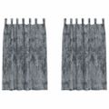 vidaXL Sametové závesy 2 ks Strieborná šedá 175 x 140 cm Zamat