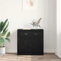 vidaXL Highboard Čierny dub 70 x 35,5 x 67,5 cm Kompozitné drevo
