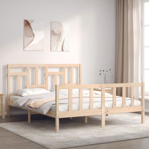 vidaXL Posteľ bez matraca 160x200 cm masívna borovica