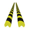 vidaXL Chrániče hrán 2 ks žlto-čierne 4x4x104 cm PU