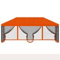 vidaXL Kryt altánku s bočnými stenami 6 x 3 m Oranžová Polyester