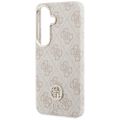 Puzdro Guess case 4G Rhinestone Round Logo MagSafe pre Samsung Galaxy S26 ružová