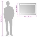 vidaXL Zrkadlo do kúpeľne s LED Priehľadná 90 x 60 cm tvrdené sklo
