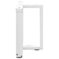 vidaXL Nohy konferenčného stolíka v tvare T, 2 ks, biele, 50x25x(42-43) cm, oceľové