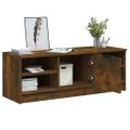 vidaXL TV skrinka dymový dub 102x35,5x36,5 cm spracované drevo