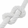 vidaXL Bavlnený povraz 24 mm 25 m Biela 100% bavlna