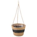 vidaXL 3 ks Prírodná a čierna Ø26 x 19 cm 100% Morská tráva