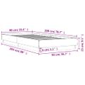 vidaXL Posteľný rám sivý dub sonoma 90x200 cm borovicový masív