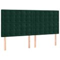 vidaXL Čelo postele tmavozelené 160x5x118/128 cm zamatové