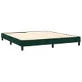 vidaXL Posteľný rám boxsping s matracom tmavozelený 160x200 cm zamat